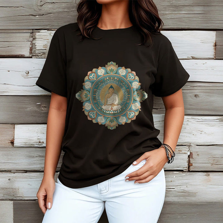 T-shirt Buddha Stones Mandala Fleur Bouddha - image 8