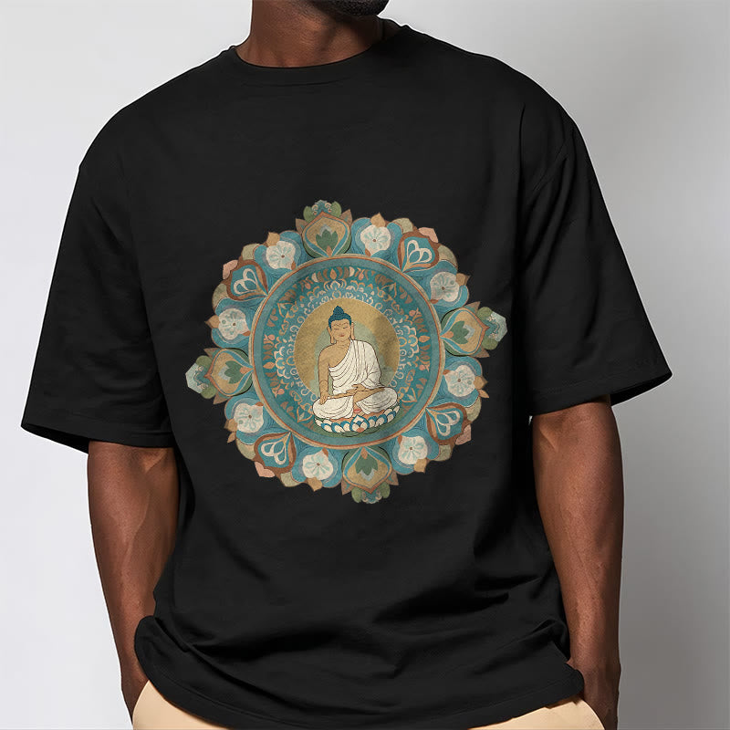 T-shirt Buddha Stones Mandala Fleur Bouddha - image 7