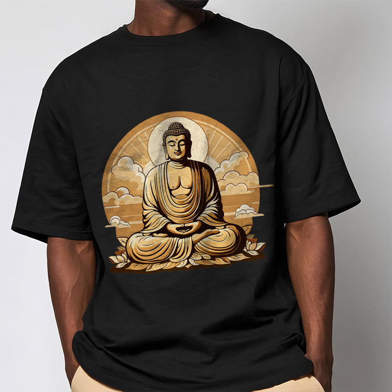 T-shirt Bouddha Buddha Stones Soleil Nuages ​​de bon augure Bouddha - image 7