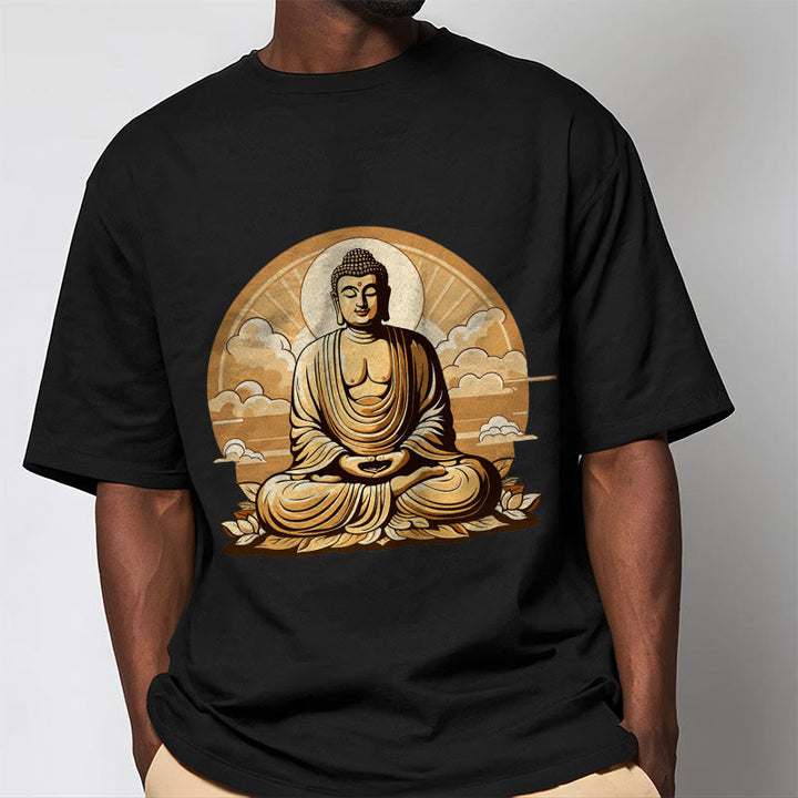 T-shirt Bouddha Buddha Stones Soleil Nuages ​​de bon augure Bouddha - image 7