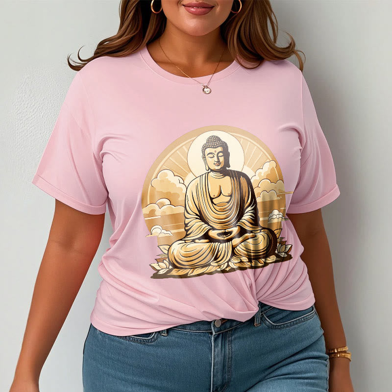 T-shirt Bouddha Buddha Stones Soleil Nuages ​​de bon augure Bouddha - image 13