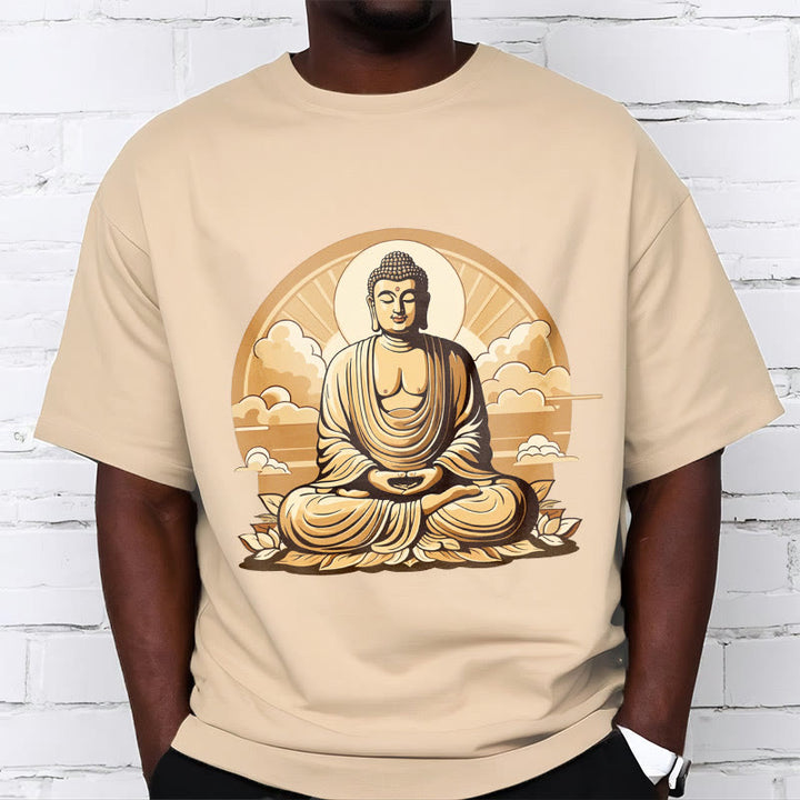 T-shirt Bouddha Buddha Stones Soleil Nuages ​​de bon augure Bouddha - image 2