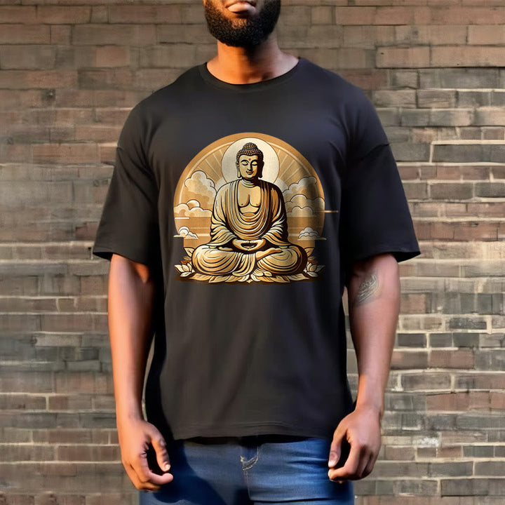 T-shirt Bouddha Buddha Stones Soleil Nuages ​​de bon augure Bouddha - image 8