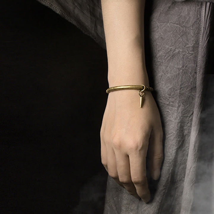 Bracelet simple en cuivre et laiton Buddha Stones - image 9
