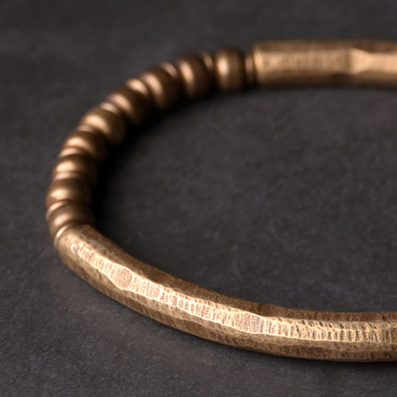 Bracelet simple en cuivre et laiton Buddha Stones - image 3