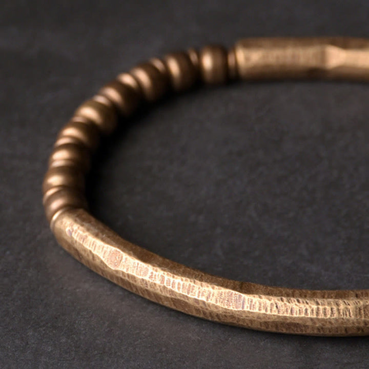 Bracelet simple en cuivre et laiton Buddha Stones - image 3