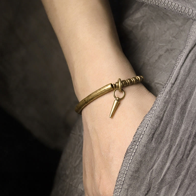 Bracelet simple en cuivre et laiton Buddha Stones - image 10
