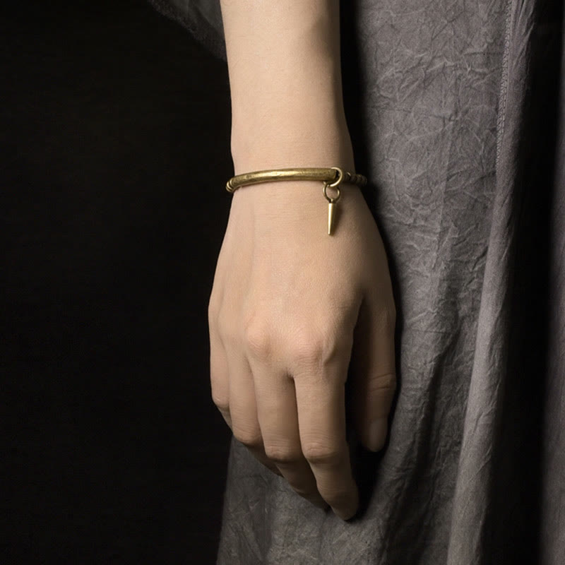 Bracelet simple en cuivre et laiton Buddha Stones - image 8