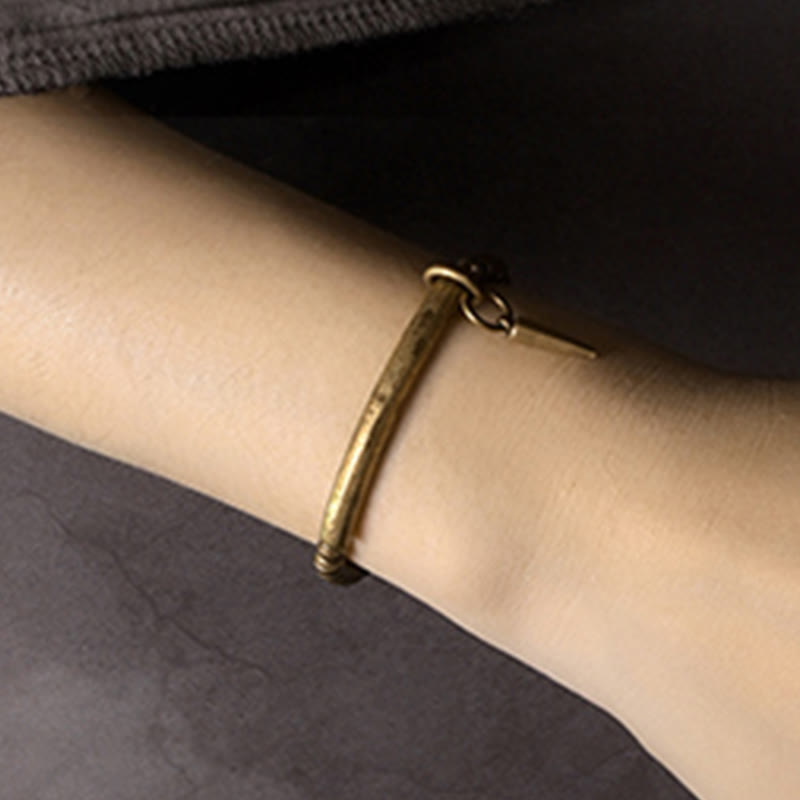 Bracelet simple en cuivre et laiton Buddha Stones - image 5