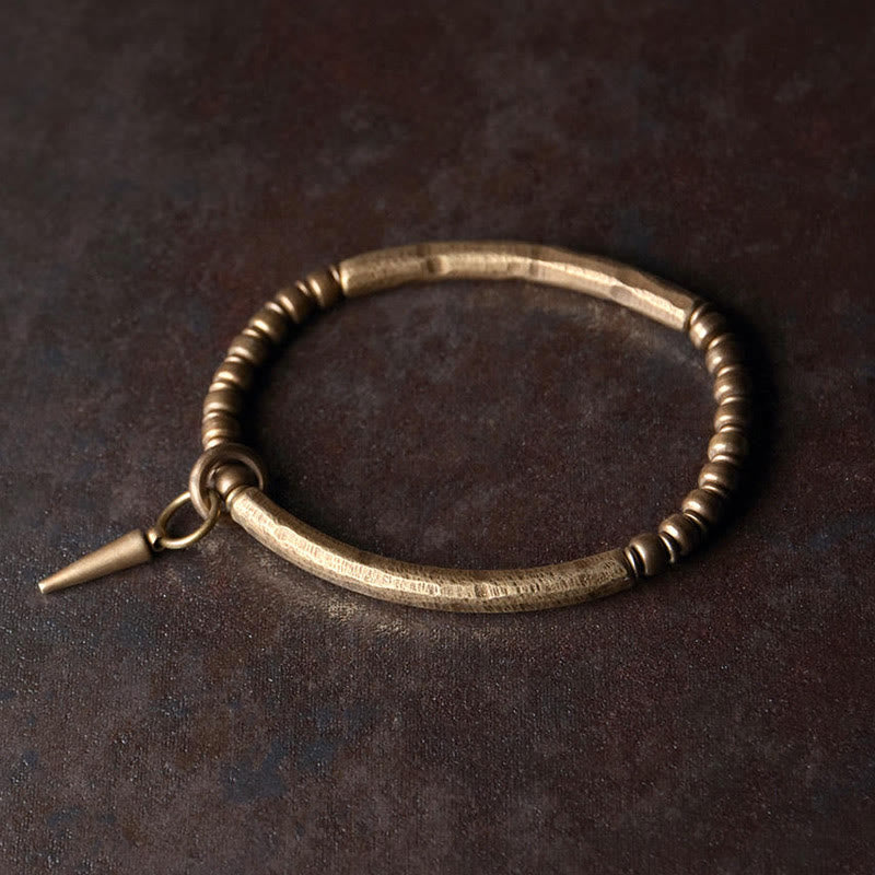 Bracelet simple en cuivre et laiton Buddha Stones - 17-17,6 cm - image 1