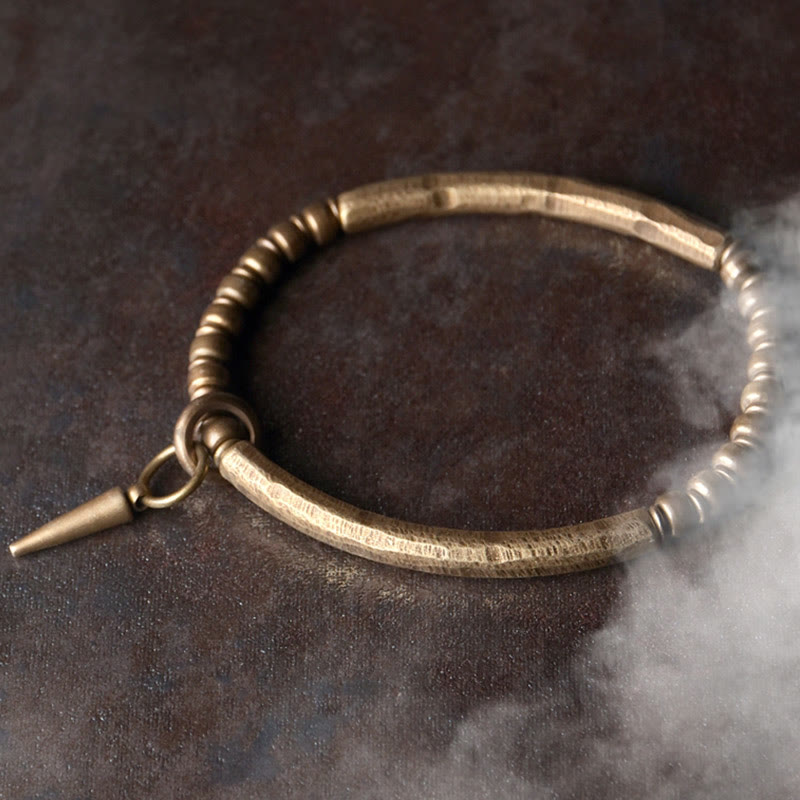 Bracelet simple en cuivre et laiton Buddha Stones - image 2