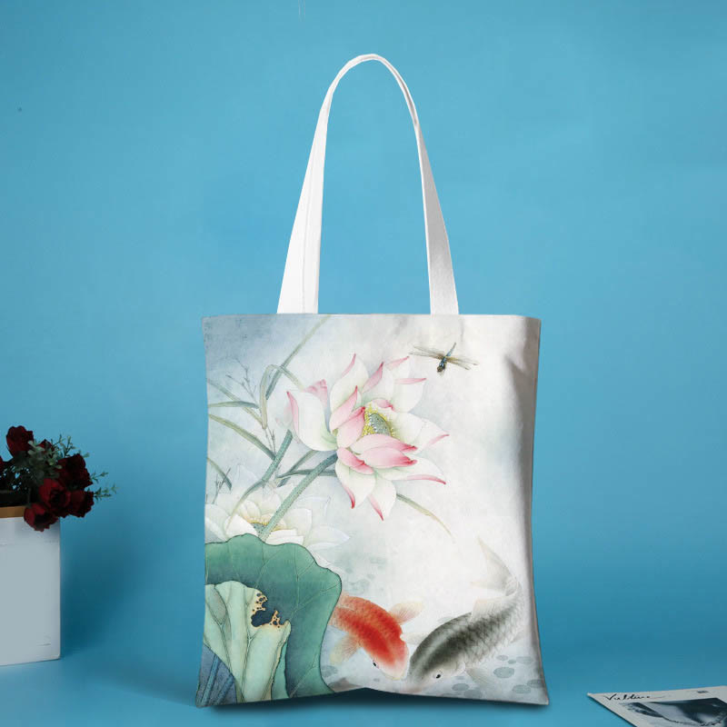 Sac à bandoulière en toile Buddha Stones Lotus