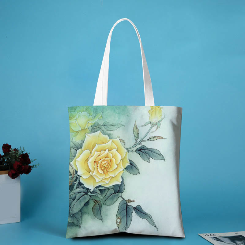 Sac à bandoulière en toile Buddha Stones Pivoine
