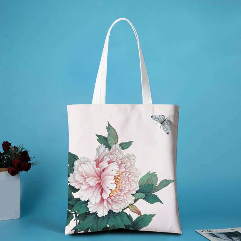 Sac à bandoulière en toile Buddha Stones Pivoine