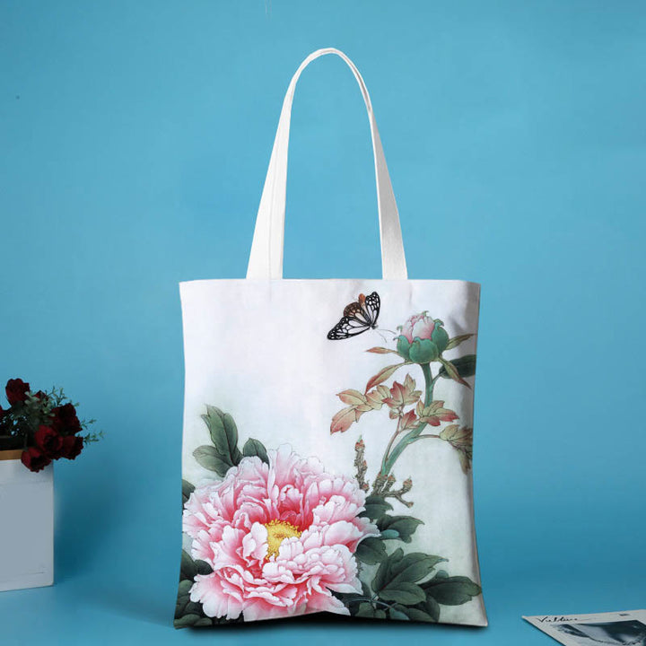 Sac à bandoulière en toile Buddha Stones Pivoine