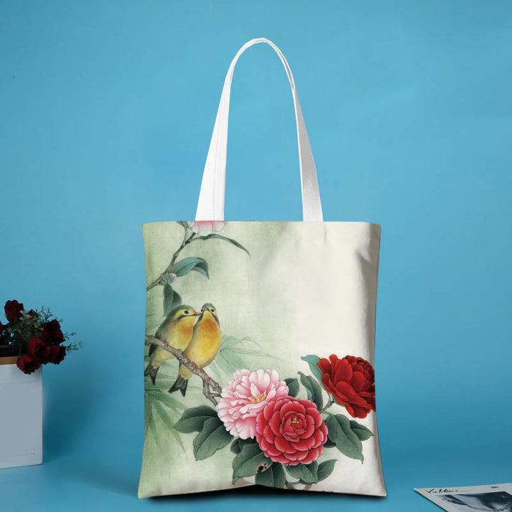 Sac à bandoulière en toile Buddha Stones Pivoine