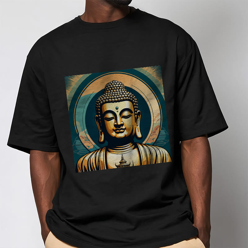 T-shirt Bouddha doré Aura Buddha Stones - image 1