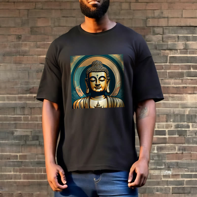 T-shirt Bouddha doré Aura Buddha Stones - image 2
