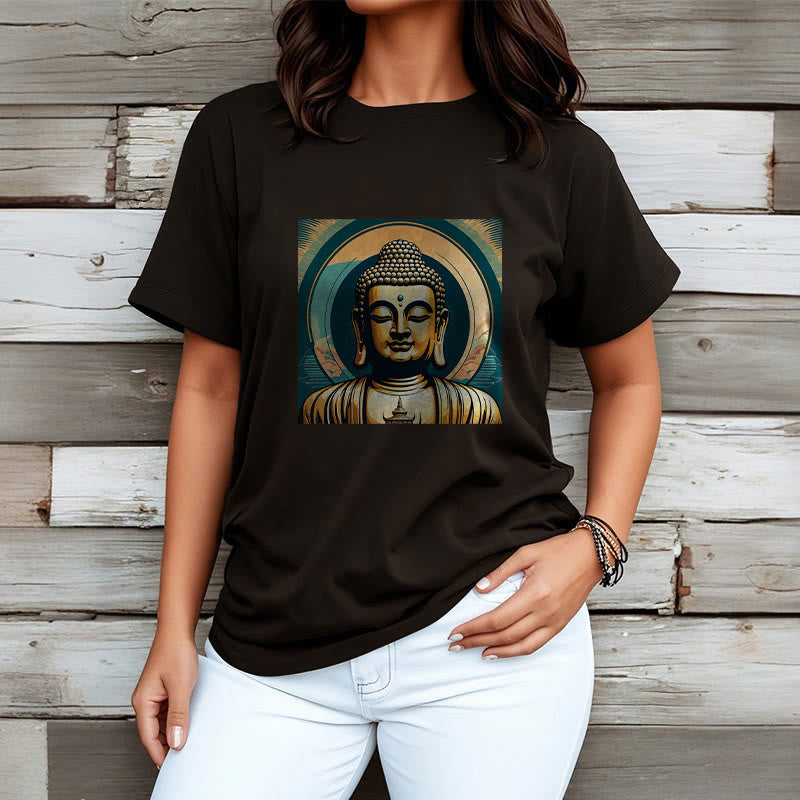 T-shirt Bouddha doré Aura Buddha Stones - image 3