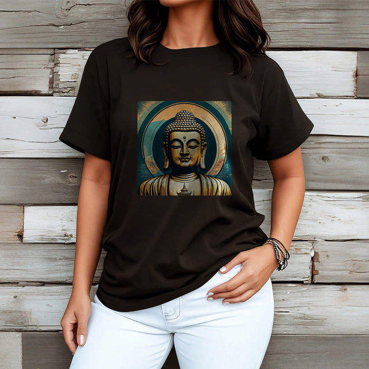 T-shirt Bouddha doré Aura Buddha Stones - image 3