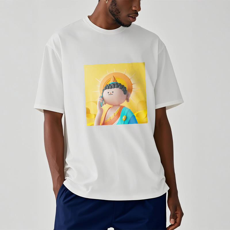 T-shirt Buddha Stones Bouddha décroche le téléphone - image 2