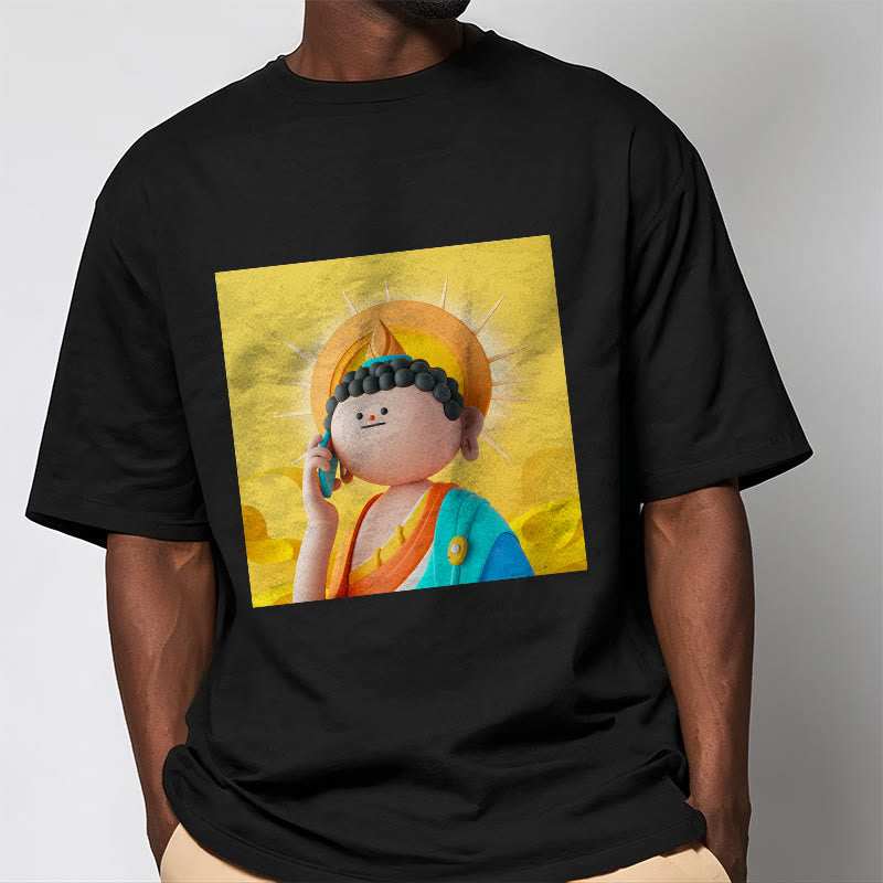 T-shirt Buddha Stones Bouddha décroche le téléphone - image 5