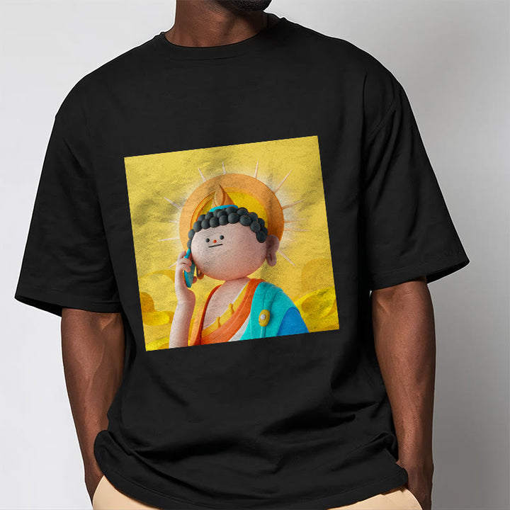 T-shirt Buddha Stones Bouddha décroche le téléphone - image 5