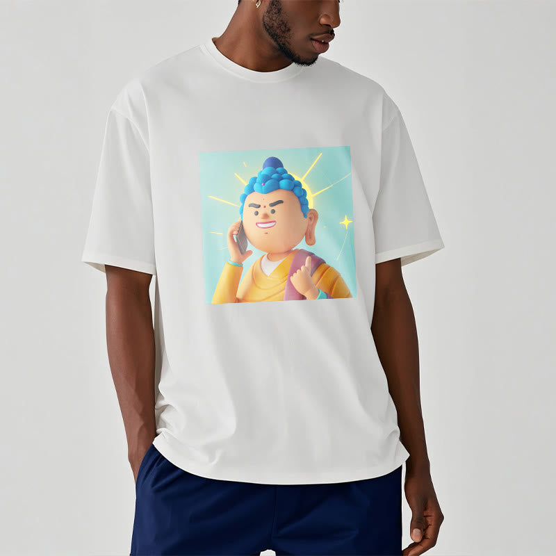 T-shirt drôle de dessin animé Buddha Stones - image 5