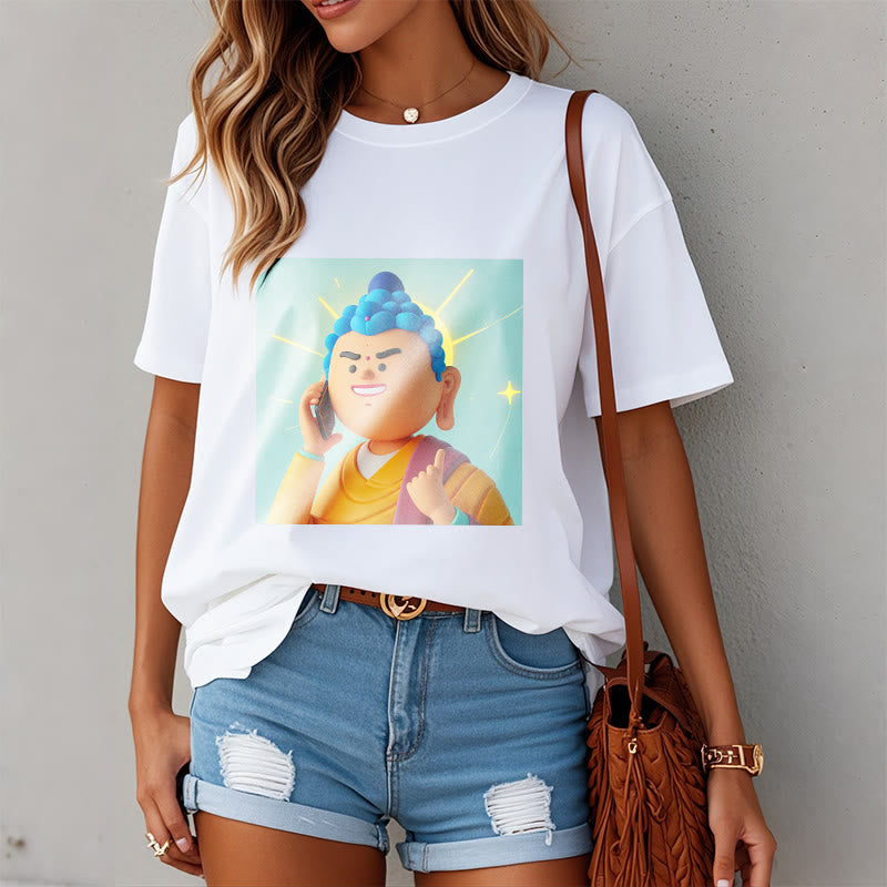 T-shirt drôle de dessin animé Buddha Stones - image 6