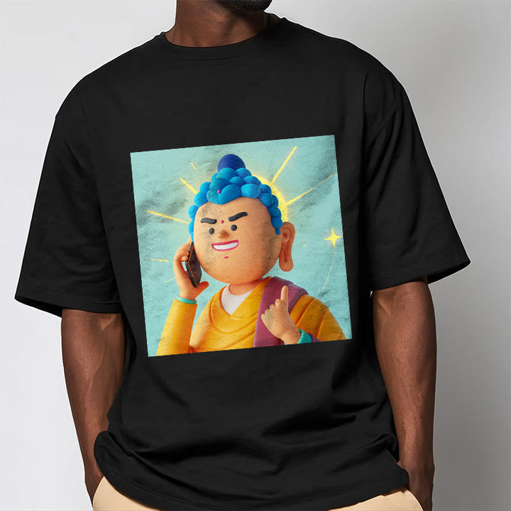T-shirt drôle de dessin animé Buddha Stones - image 8