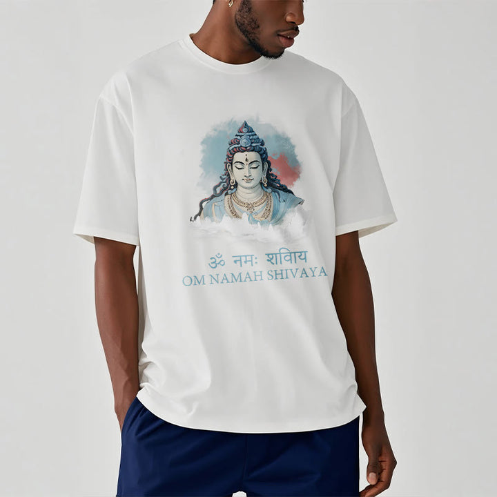 T-shirt Buddha Stones sanskrit OM NAMAH SHIVAYA, nuages ​​colorés - image 6