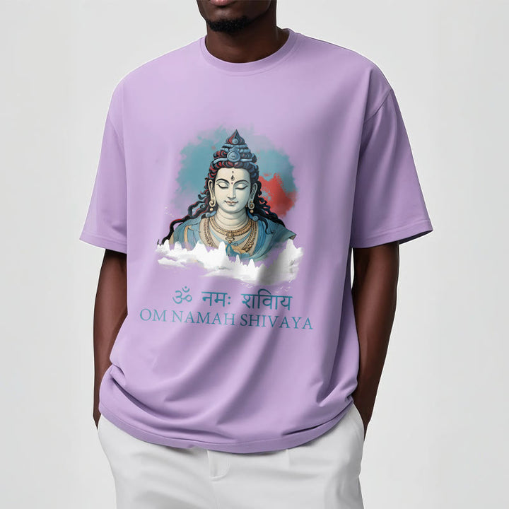 T-shirt Buddha Stones sanskrit OM NAMAH SHIVAYA, nuages ​​colorés - image 17