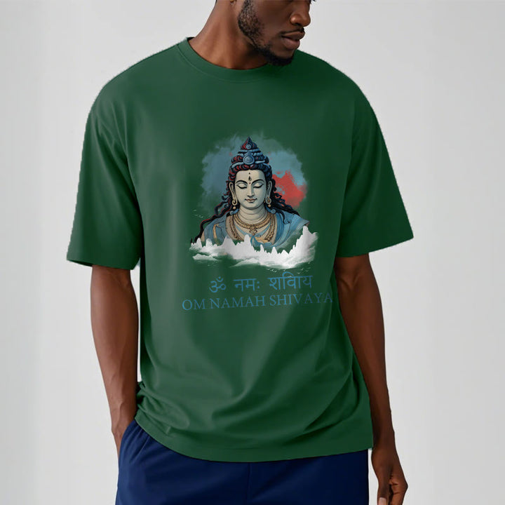 T-shirt Buddha Stones sanskrit OM NAMAH SHIVAYA, nuages ​​colorés - image 11