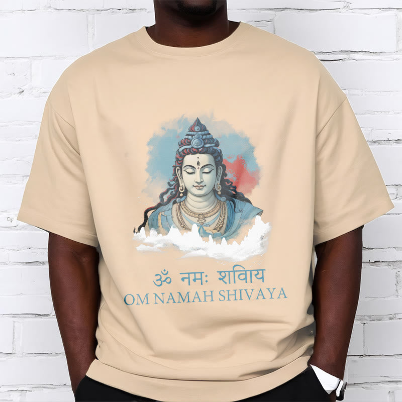 T-shirt Buddha Stones sanskrit OM NAMAH SHIVAYA, nuages ​​colorés - image 9