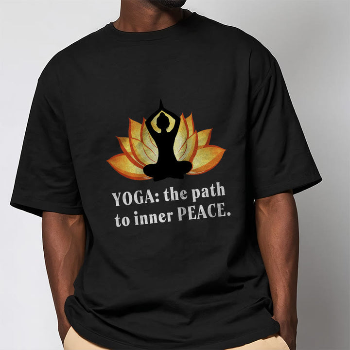 T-shirt Buddha Stones Yoga Le chemin vers la paix intérieure Lotus Tee - image 7