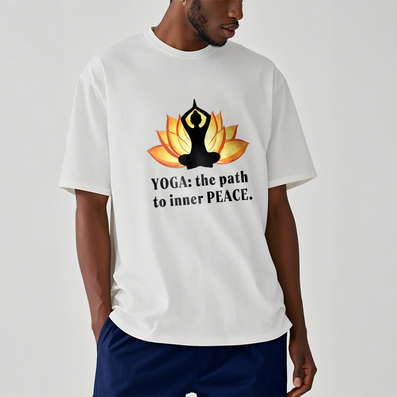 T-shirt Buddha Stones Yoga Le chemin vers la paix intérieure Lotus Tee - image 2