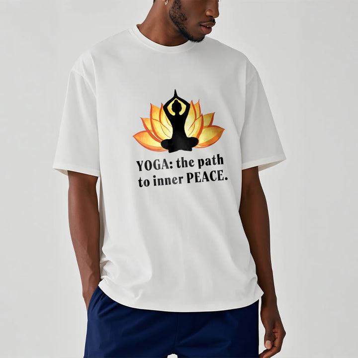 T-shirt Buddha Stones Yoga Le chemin vers la paix intérieure Lotus Tee - image 2