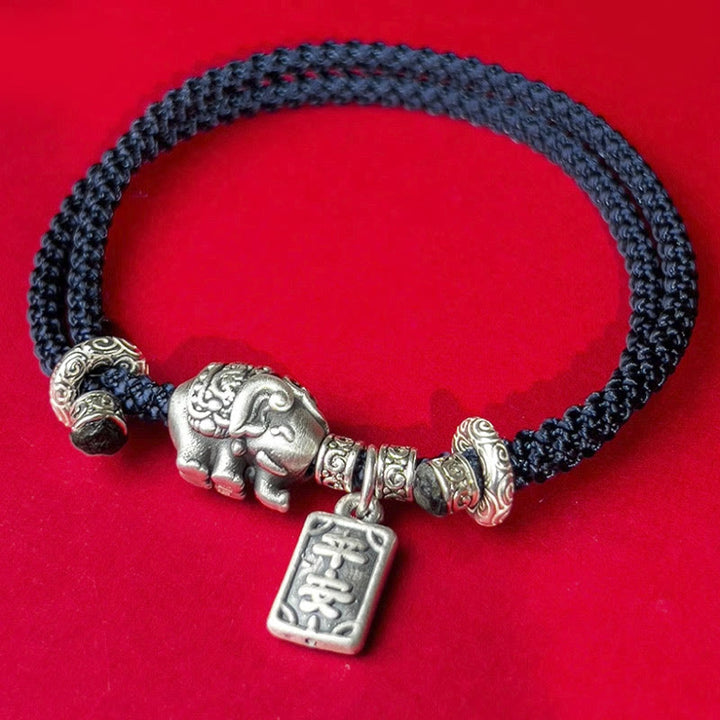Bracelet de force avec breloque amulette en argent sterling 925 Buddha Stones et éléphant en sécurité et en bonne santé - image 14