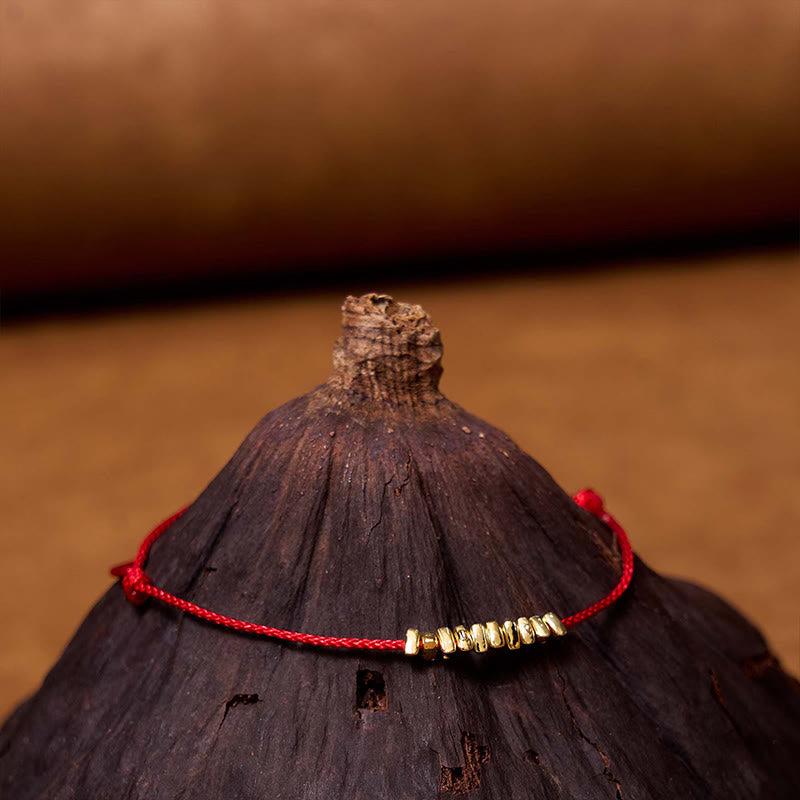 Bracelet en corde tressée ultra-mince fait main en argent sterling 925 avec petites pièces de Buddha Stones