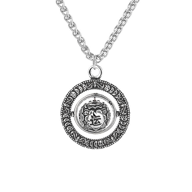 Collier pendentif rotatif en cuivre avec motif de Buddha Stones One's Luck Améliore la conception