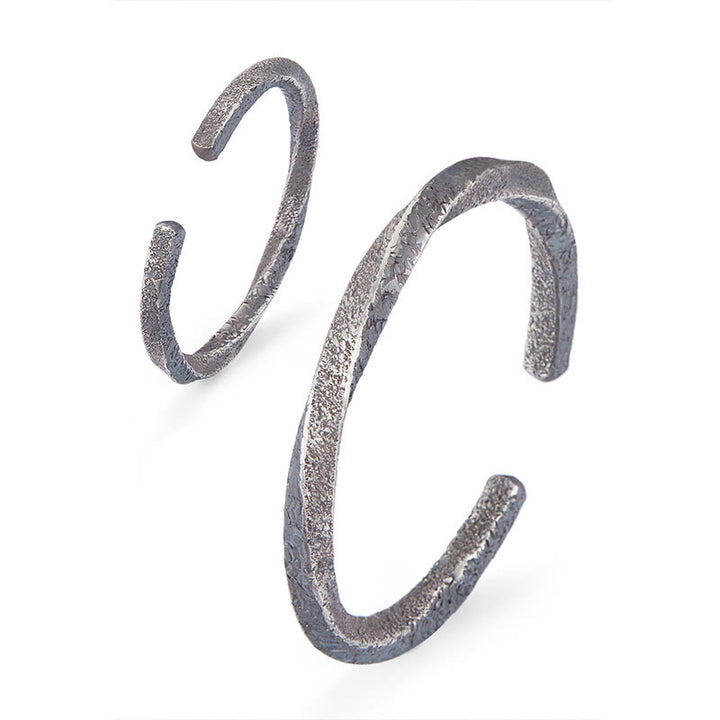 Bracelet manchette rétro en argent sterling 999 avec boucle Möbius Buddha Stones Eternal Love - image 10