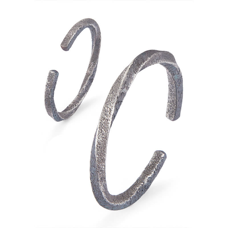 Bracelet manchette rétro en argent sterling 999 avec boucle Möbius Buddha Stones Eternal Love - image 10