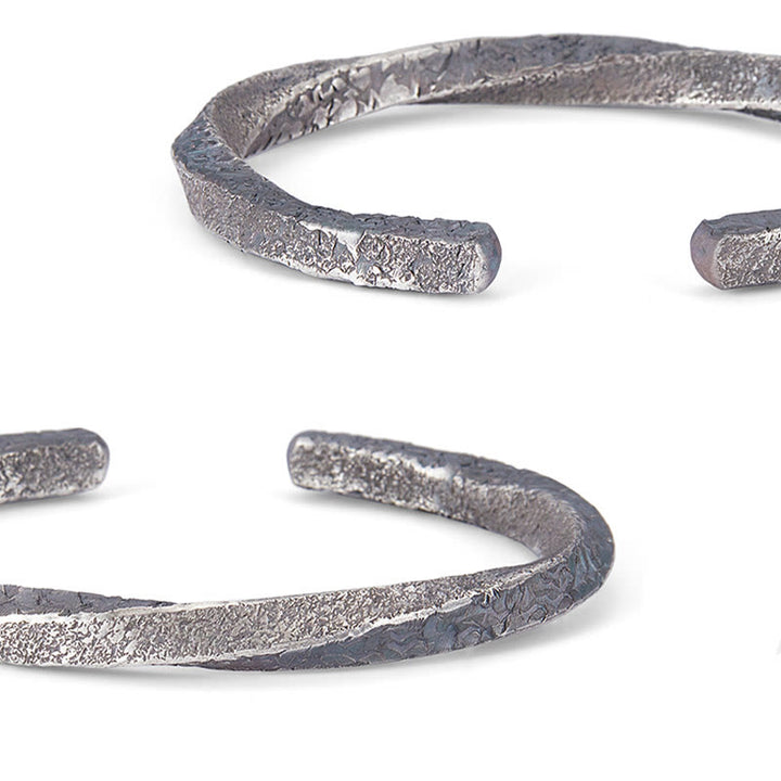Bracelet manchette rétro en argent sterling 999 avec boucle Möbius Buddha Stones Eternal Love