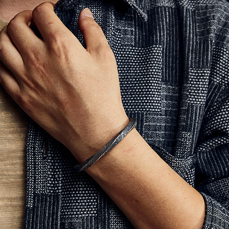 Bracelet manchette rétro en argent sterling 999 avec boucle Möbius Buddha Stones Eternal Love - image 7