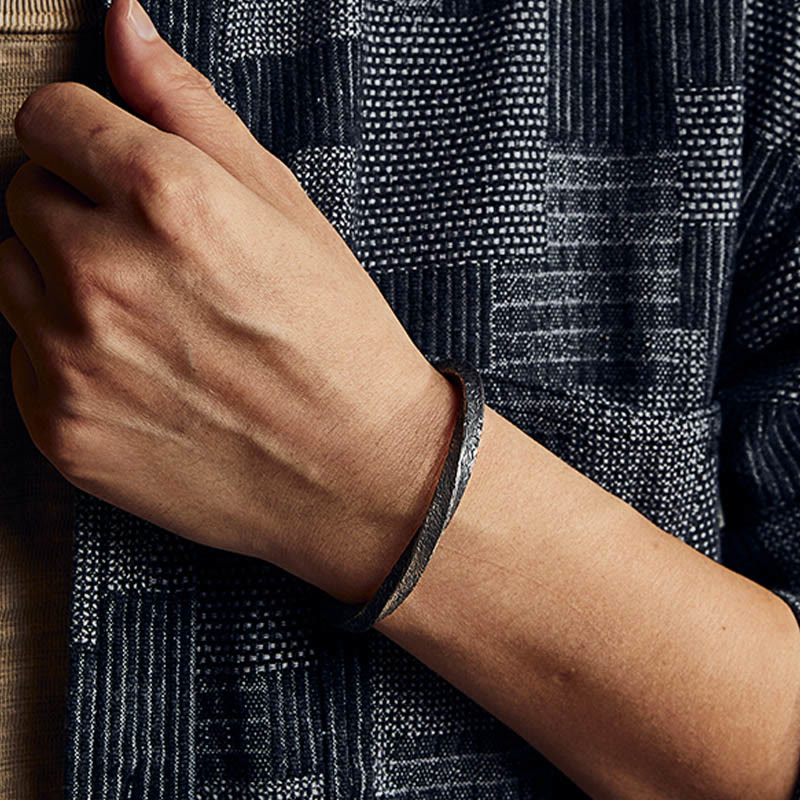 Bracelet manchette rétro en argent sterling 999 avec boucle Möbius Buddha Stones Eternal Love - image 4