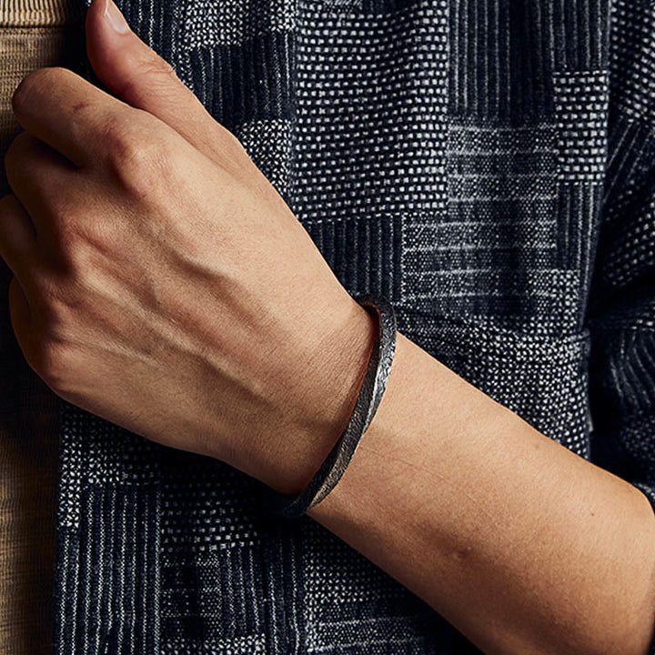 Bracelet manchette rétro en argent sterling 999 avec boucle Möbius Buddha Stones Eternal Love - image 4