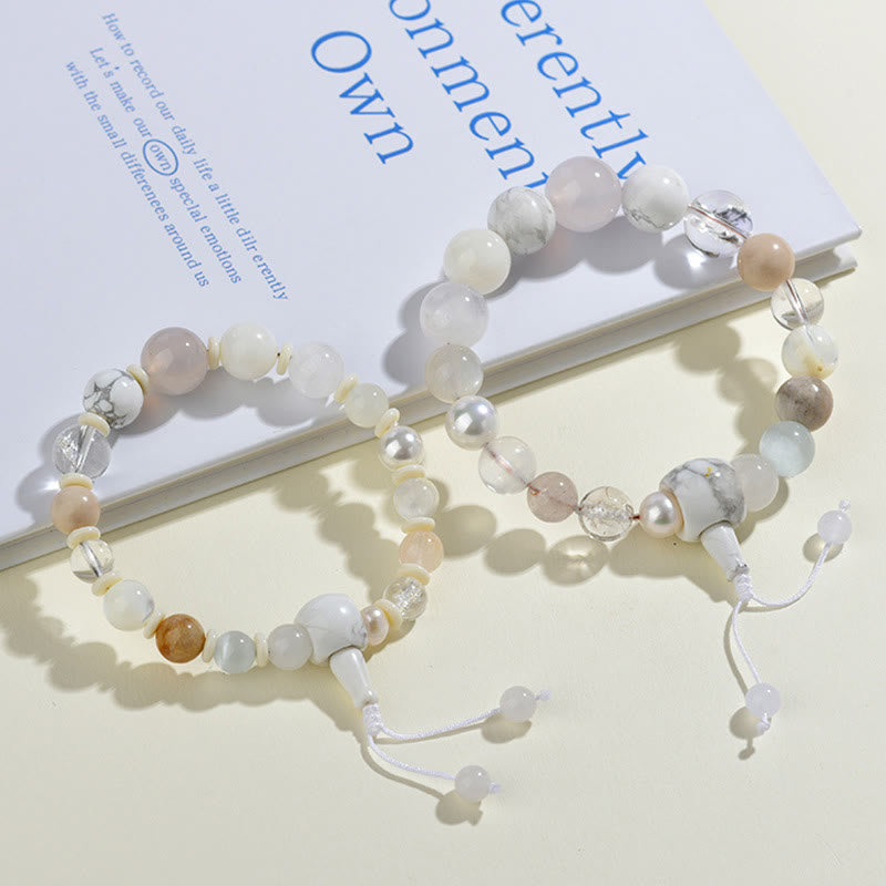 Bracelet porte-bonheur en Buddha Stones, 18 perles