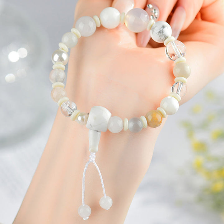 Bracelet porte-bonheur en Buddha Stones, 18 perles