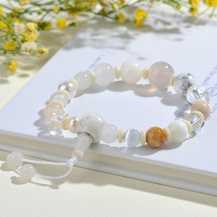 Bracelet porte-bonheur en Buddha Stones, 18 perles