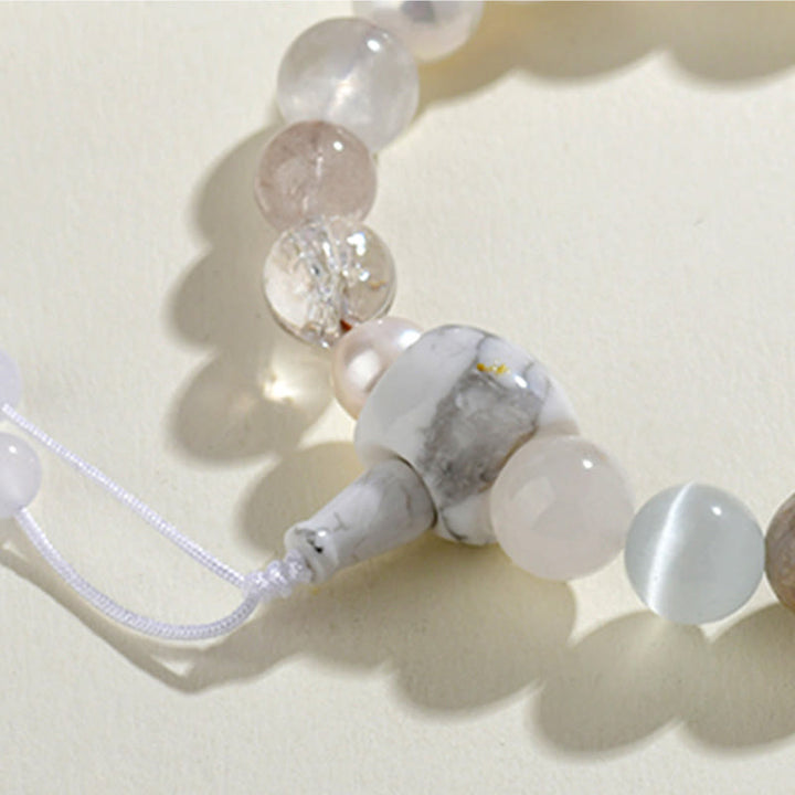 Bracelet porte-bonheur en Buddha Stones, 18 perles